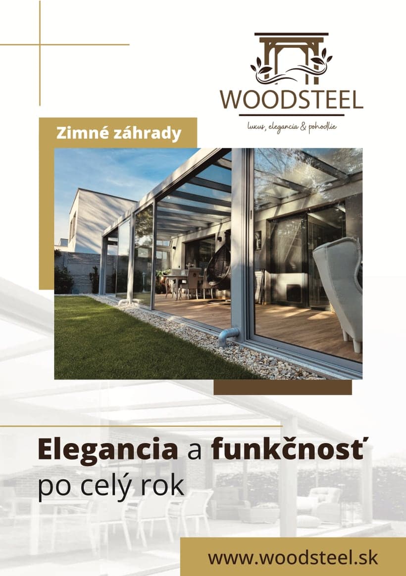 Obálka PDF katalógu WoodSteel — zimné záhrady